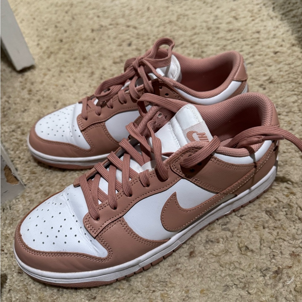 Nike Rose and White Athletic Shoes